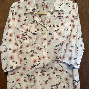 Lightweight floral blouse